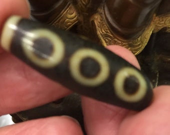 Genuine Tibetan 5 Eyes Pure Dzi Bead