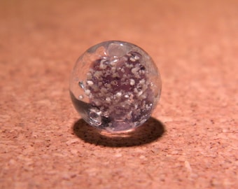 3 beads 12 mm - phorphorescente glass lampwork handmade hand-dark-purple-PE257-8