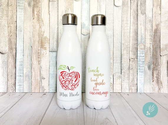 15 Handmade Teacher Gifts That You Can Buy on Etsy 4 Stainless Steel Water Bottle for Teachers