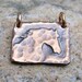 Copper Horse Head Pendant, Morning Mist, Horse Jewelry, Horse Head Silhouette, Hand Hammered Texture, Rectangle, Recycled Copper