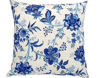 Blue and White Floral Hampton's Style