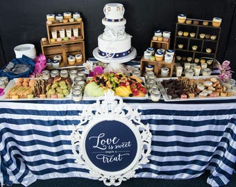 Nautical Navy and White Stripe Tablecloths