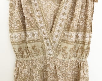 Indian gauze harem jumpsuit romper