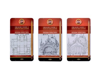 Graphite Pencil set 1500 1502 Koh-i-Noor Hardtmuth for Professional 8B - 10H Artist Drawing Art Technic Graphic New Sketching Ilustrating