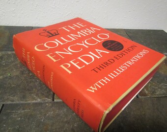 vintage 1968 THE COLUMBIA ENCYCLOPEDIA third edition with Illustrations, Thumb Indexing