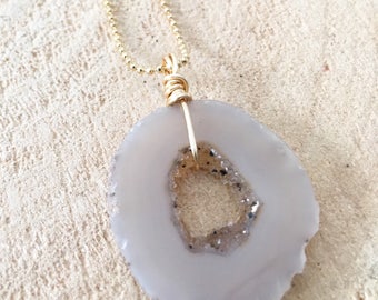 Geode Slice Necklace