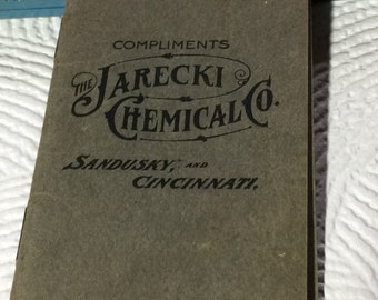 Jarecki Chemical Co Sandusky Ohio Calendar 1910-1911