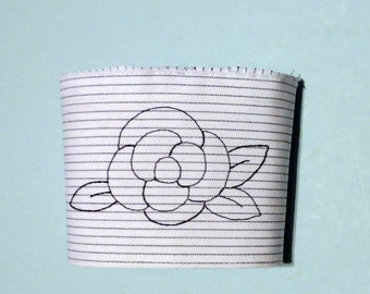 Upcycled Drink Embroidered Drink Sleeve Cuff