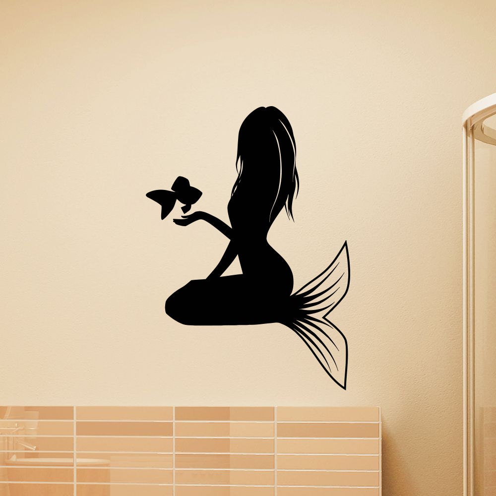 Wall Decal Mermaid Sea Ocean Nautical Decor Vinyl Wall Decals
