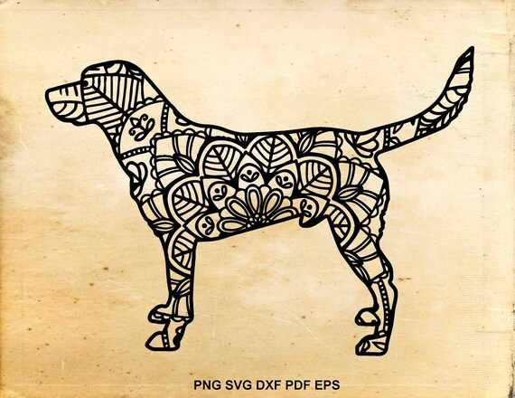 Download Zentangle Labrador svg Doodle Labrador Labrador mandala