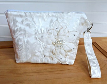 White Clutch Purse, Wedding Clutch Bag, Wedding Purse, White Bridal Bag, Bridal Purse, White Bridal Clutch, White Handbag, White Purse