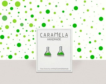 Science Tubes stud earrings Geek Nerd Science Chemistry earrings Science jewelry Gift for her