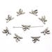 Dragonflies antique 15 mm x 11 mm, small Dragonfly connectors, silver pearl beads for jewelry, 2, 7-10 pieces