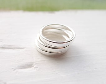 Stamping Rings in 3mm Blanks Sterling Silver for Handstamping and Stacking Size 6 Six (RHSR3326)