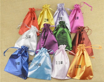 Wedding Favor Bags, Sachets, Gift Bags,Satin Jewelry Bags, Satin Gift Bags,Jewelry Gift Bag,Favor Pouch, Jewelry Bag,10pcs per color,BAG-005