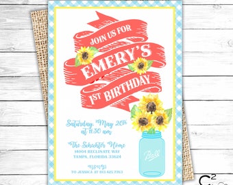 Summer Sunflowers Invitation