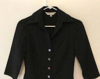 90’s Trina Turk V-Neck Button Down Blouse