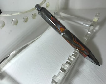 Artist Sketch Pencil Made from Gray & Orange Acrylic - Handmade