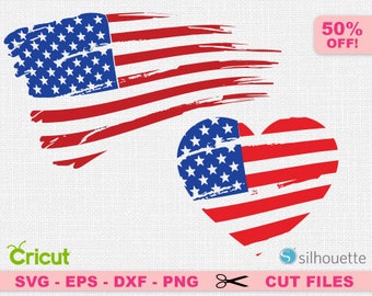 Distressed Flag svg, USA svg, American flag svg, Distressed Flag cricut. Grunge svg, Grunge Cricut, Patriotic svg, Heart svg, Flag svg