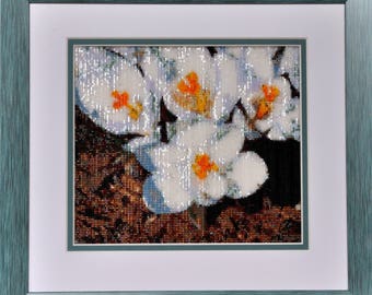 Beaded Tapestry of Spring Flowers