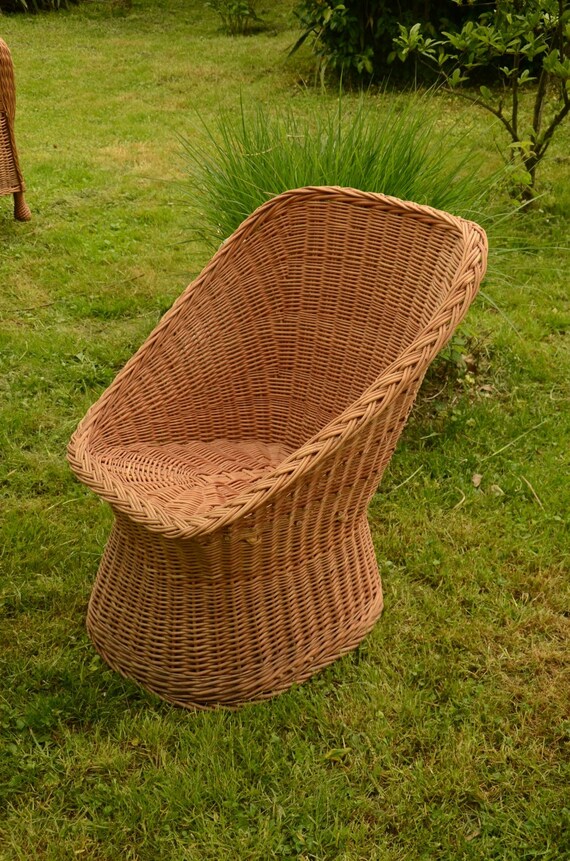 Handwoven Wicker Chair Handmade Natural Willow Chair Wicker