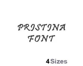 Pristina Font - Machine Embroidery Font