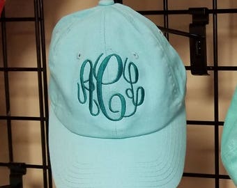 Mint Hat-Monogrammed Hat-Monogrammed Ball Cap-Baseball Hat-Baseball Cap-Group Discount-Bridesmaid Gifts-MONOGRAMMING & SHIPPING INCLUDED