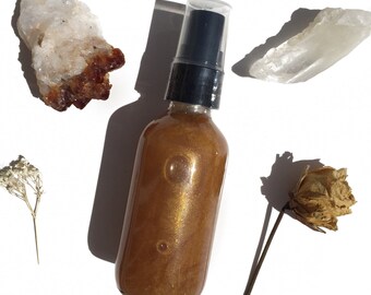 Shimmering COCONUT BODY OIL! Organic Oils blended with Natural Gold Shimmer for the perfect Bronzed Glow! 6 Summer scent combinations