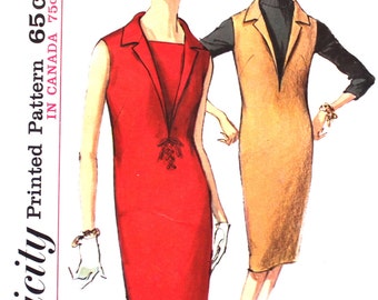UNCUT Deep V Dress or Jumper Bust 38 Simplicity 5535