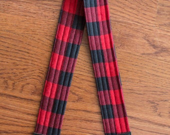 CAMERA STRAP in Buffalo Check