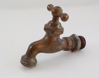 Vintage Brass Faucet • Metal Water Spigot