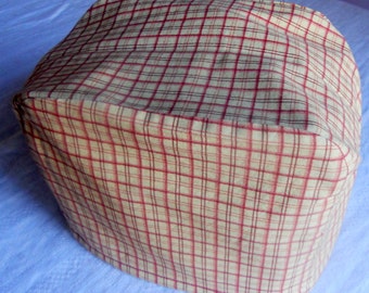 Yellow checkered print cotton 2 slice toaster cover, ready to ship
