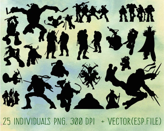 Download TMNT Teenage Mutant Ninja Turtles Silhouettes clipart Clip