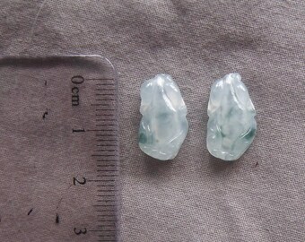 Burmese Jadeite Green/Clear Nicely Carved Pendant