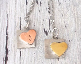 Personalized Initial Heart Necklace