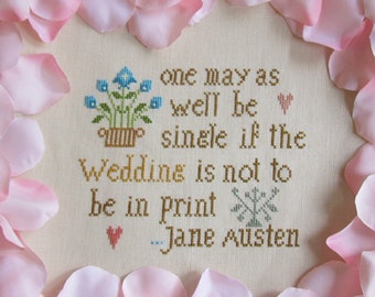 Just Married the Jane Austen Way / Cross Stitch