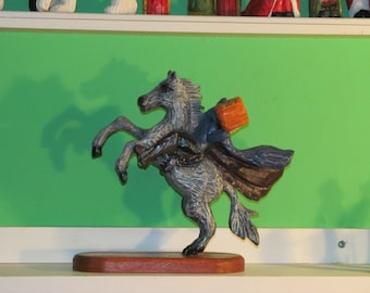 The Headless Horseman Wood Carving
