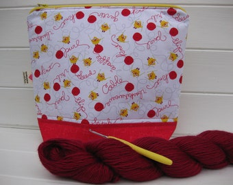 Medium knitting project bag, knitting project bag, crochet project bag