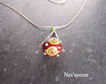 NES'spoon necklace Lampwork