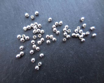 2 mm 925 sterling silver beads in packs of 10 mm