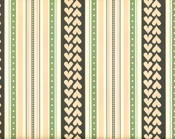 Olive Pink Hearts - wrapping paper from England