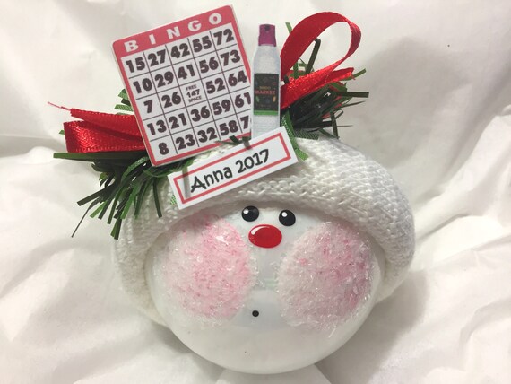 Bingo Christmas Ornaments Card Dauber Personalized Hand