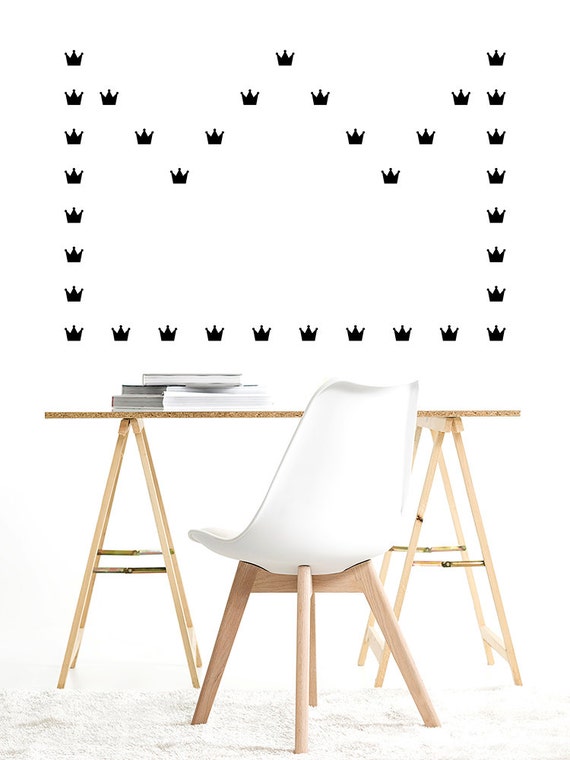 Vinyl Decal Stickers. Wall Pattern: Crowns