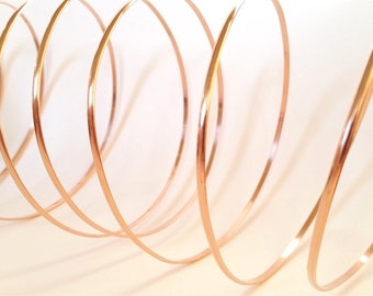 10ga half round copper wire, ring wire, bangle wire, bracelet wire, 1/2 round, dead soft, choose your length from 5' and up