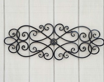 Metal Wall Art, Black Home Decor, Black Metal Wall Decor, Black Metal Wall Art, Cottage Decor, Wrought Iron Decor, Wrought Iron Wall Decor