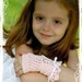 PDF PATTERN Revised Pink Ruffle Princess Fingerless Gloves Child and Preteen Sizes included Newly Revised