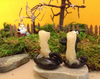 Two Creepy Miniature Candles Halloween Dripping Candles