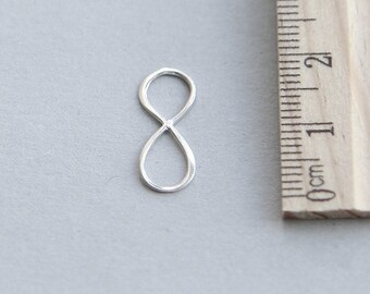 Infinity Charm, Silver Infinity Charm, Thin infinity charm, 925 Sterling Silver Charm, Sterling Silver Infinity Charm, 18mm ( 1 piece )