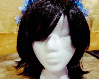 Homestuck Terezi flower crown and horns headpiece