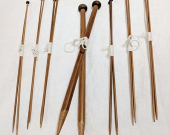 Wooden Knitting Needles 7 Pairs
